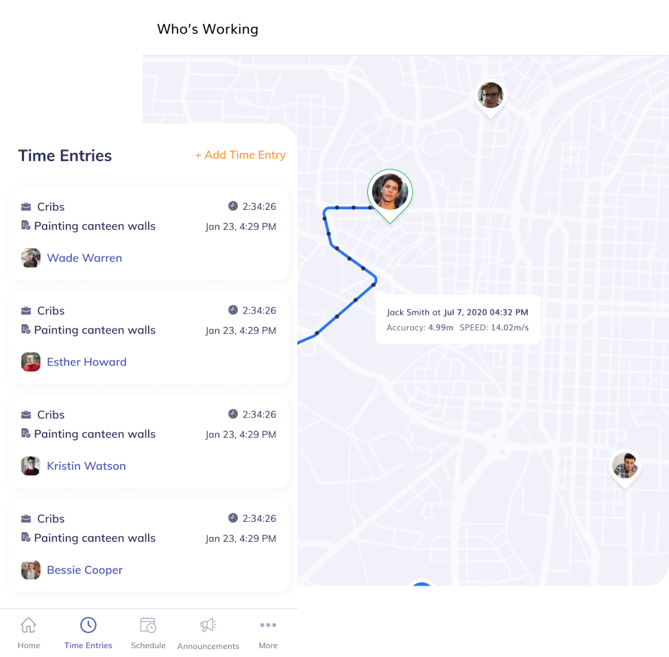 Employee GPS Tracking App Timeero